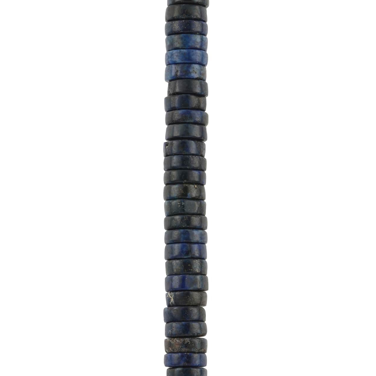 12 Pack: Blue Dyed Lapis Heishi Beads by Bead Landing™